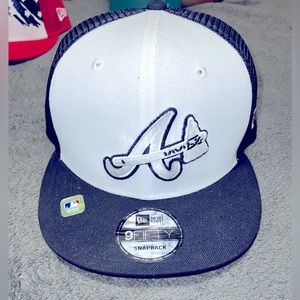 Atlanta Braves, new era, snapback, navy, white, and red